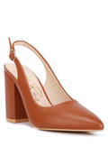 Eve Pointed-Toe Block Heel Sandals