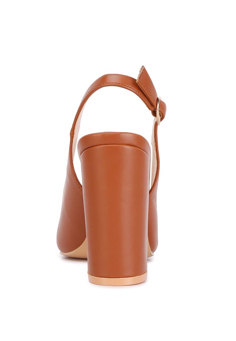 Eve Pointed-Toe Block Heel Sandals