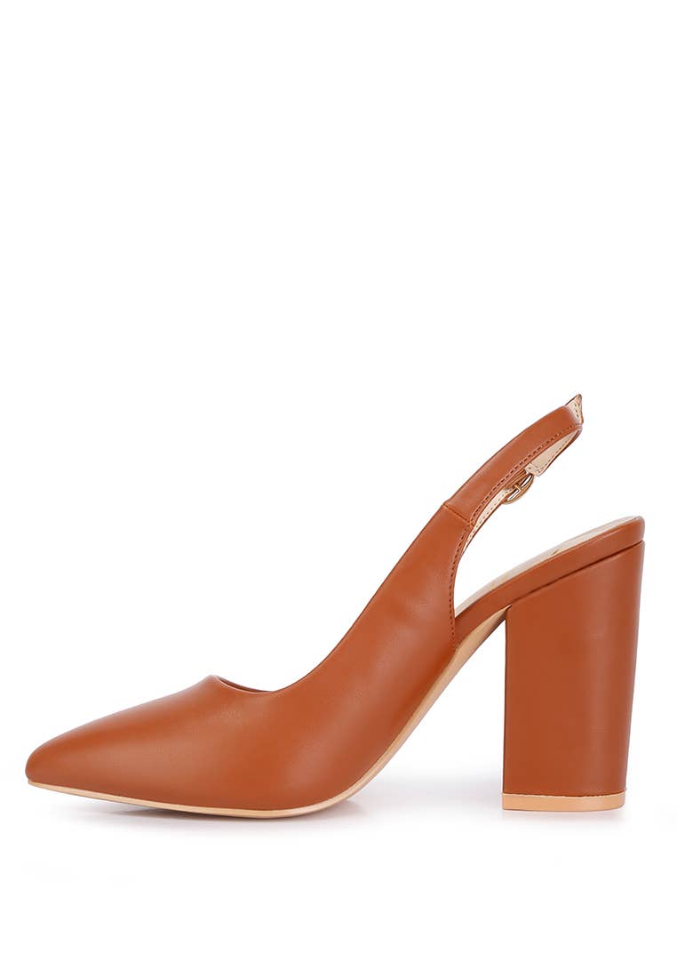 Eve Pointed-Toe Block Heel Sandals