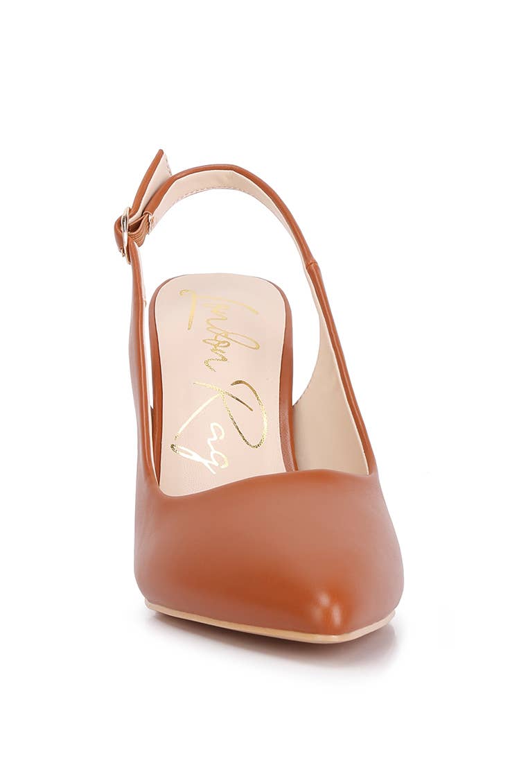 Eve Pointed-Toe Block Heel Sandals