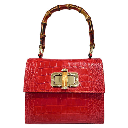 Coco Pattern Bamboo Handbag 18x9x16 cm - JMNARTE