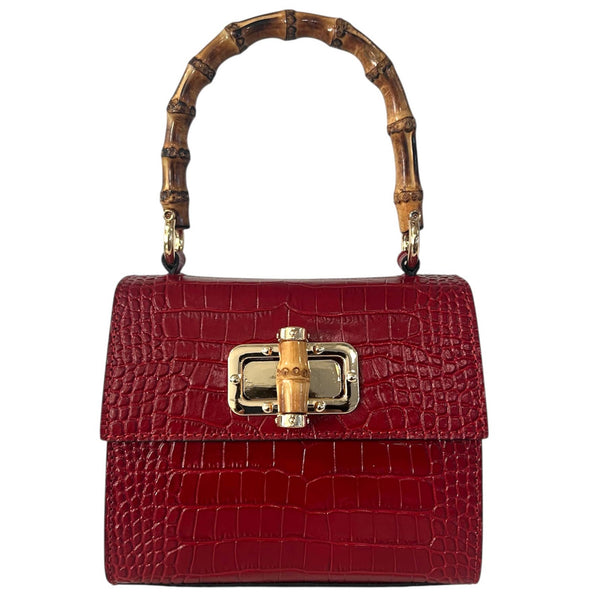 Coco Pattern Bamboo Handbag 18x9x16 cm - JMNARTE