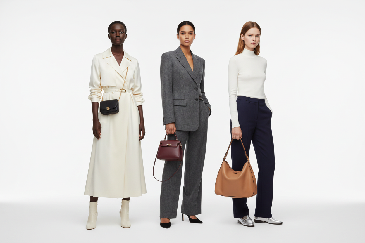 JMNARTE Hero Banner — Distinct Bag Poses